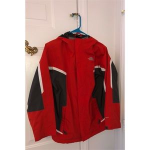 North Face Windbreaker - Red/Gray/White